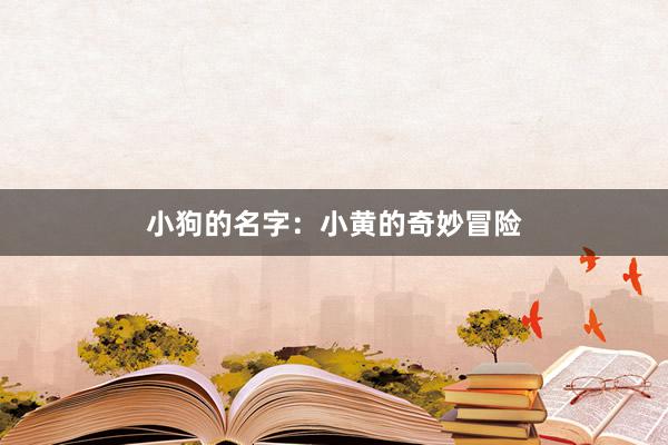 小狗的名字：小黄的奇妙冒险